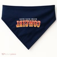 Rootin Tootin Shootin Reverse Cowgirl Western Logo USA-Made Doggie Bandana thumb 0