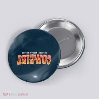 Rootin Tootin Shootin Reverse Cowgirl Western Logo Button thumb 0