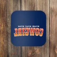 Rootin Tootin Shootin Reverse Cowgirl Western Logo Coaster thumb 0