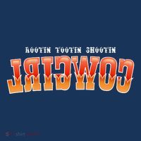 Rootin Tootin Shootin Reverse Cowgirl Western Logo Baby Bodysuit thumb 2