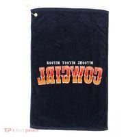 Rootin Tootin Shootin Reverse Cowgirl Western Logo Golf Towel thumb 0