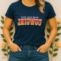 Rootin Tootin Shootin Reverse Cowgirl Western Logo Women's T-Shirt thumb 2