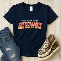 Rootin Tootin Shootin Reverse Cowgirl Western Logo Women's T-Shirt thumb 3