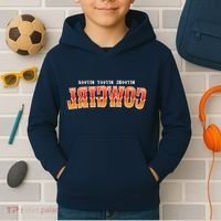 Rootin Tootin Shootin Reverse Cowgirl Western Logo Kids Hoodie thumb 2