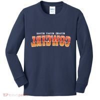 Rootin Tootin Shootin Reverse Cowgirl Western Logo Kids Long Sleeve Shirt thumb 0