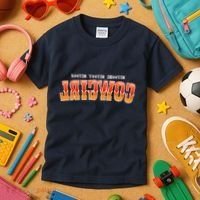 Rootin Tootin Shootin Reverse Cowgirl Western Logo Kids T-Shirt thumb 3