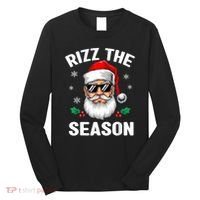 Rizz The Season Santa Funny Christmas Long Sleeve Shirt thumb 0