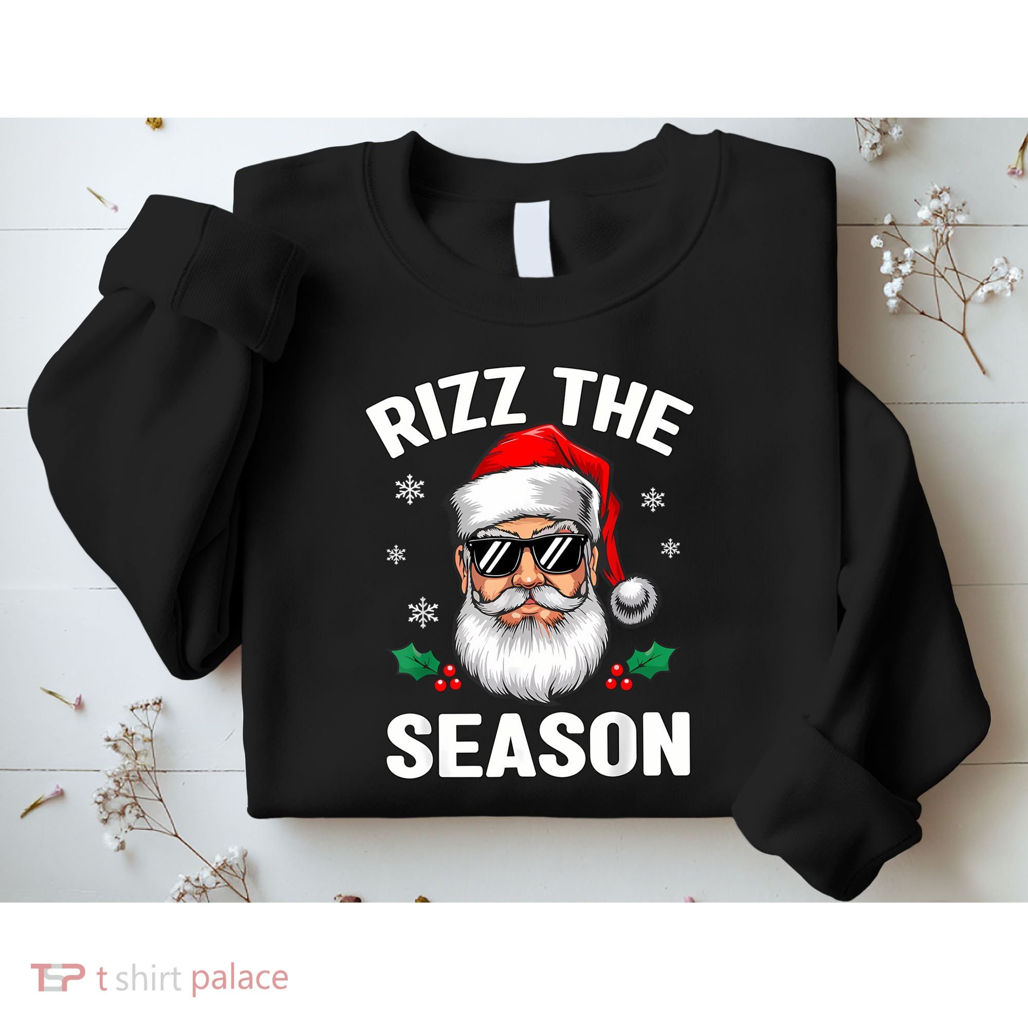 Rizz The Season Santa Funny Christmas Sweatshirt