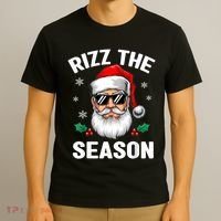 Rizz The Season Santa Funny Christmas T-Shirt thumb 3