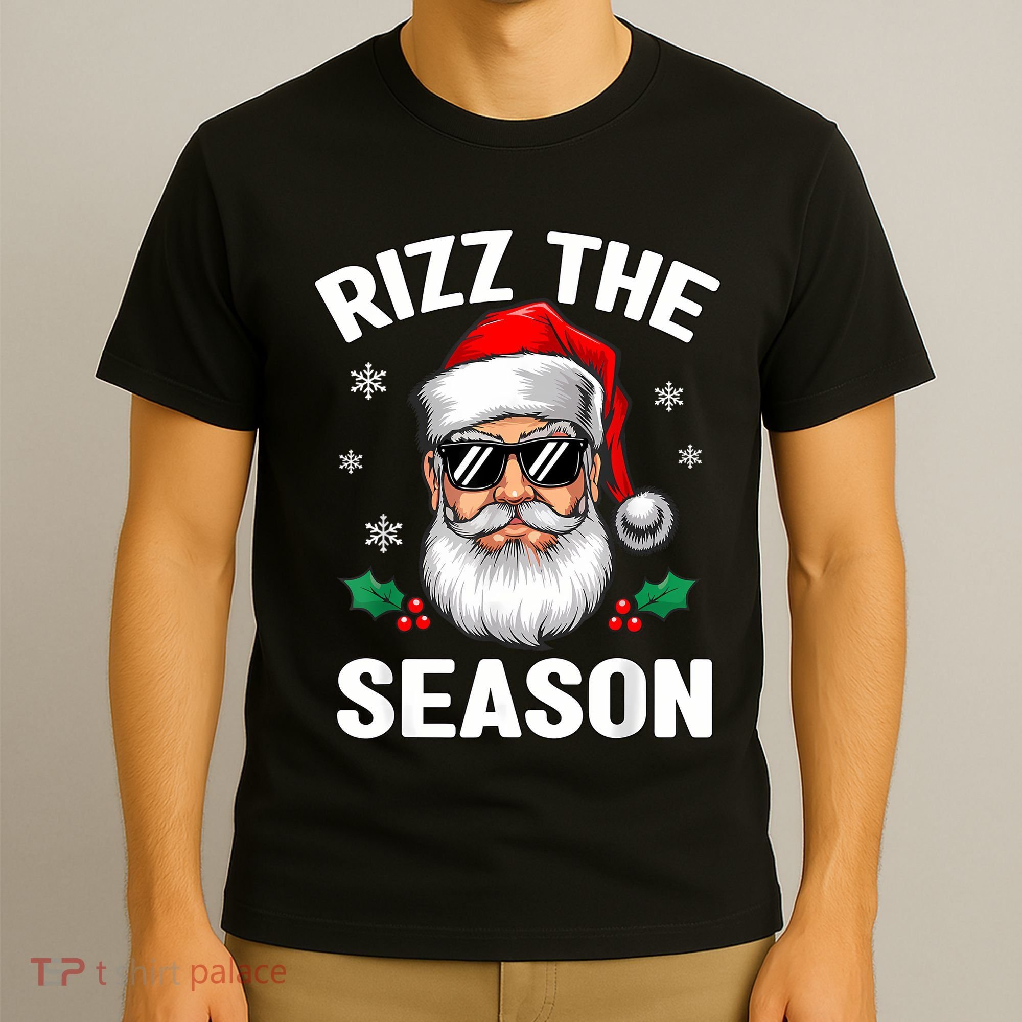 Rizz The Season Santa Funny Christmas T-Shirt