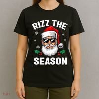 Rizz The Season Santa Funny Christmas T-Shirt thumb 4