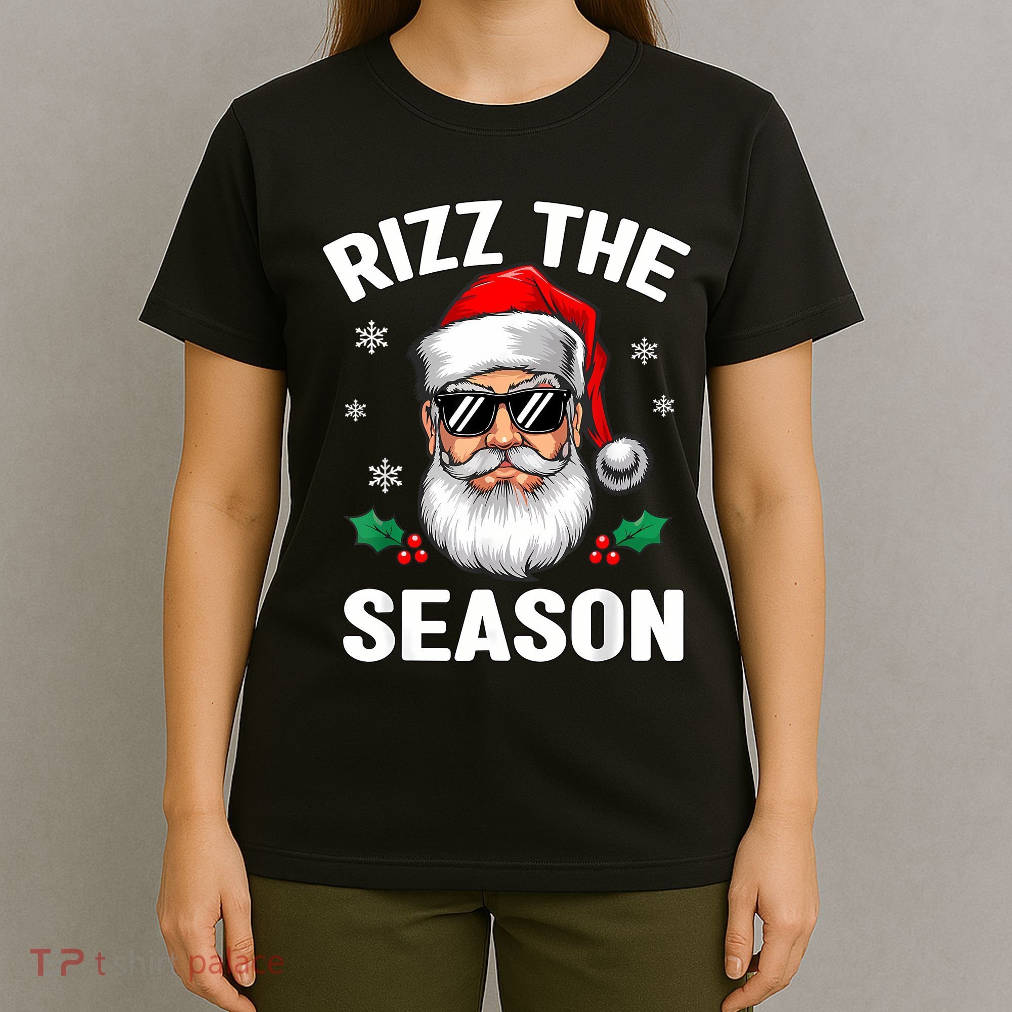 Rizz The Season Santa Funny Christmas T-Shirt