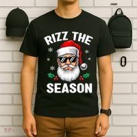 Rizz The Season Santa Funny Christmas T-Shirt thumb 6