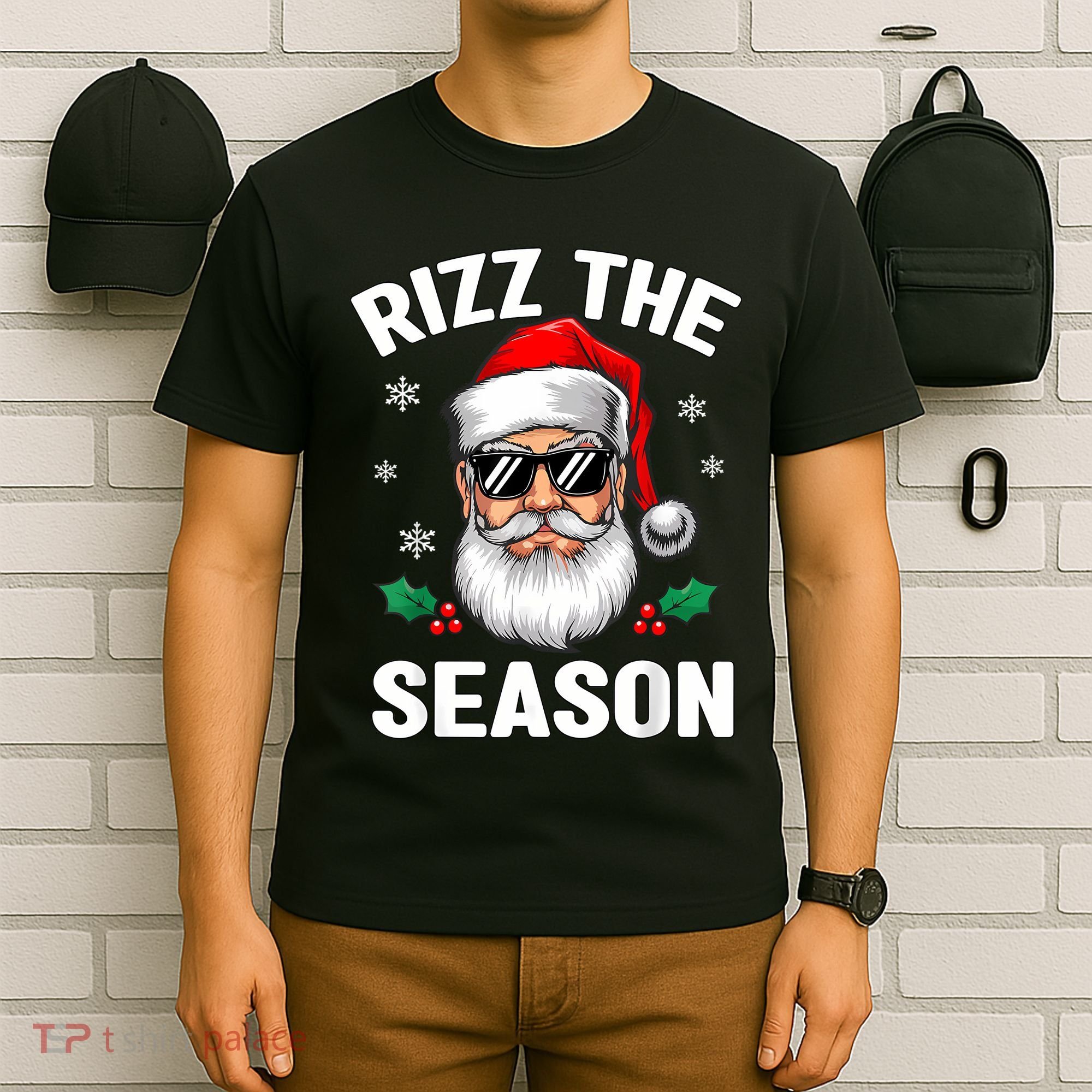 Rizz The Season Santa Funny Christmas T-Shirt