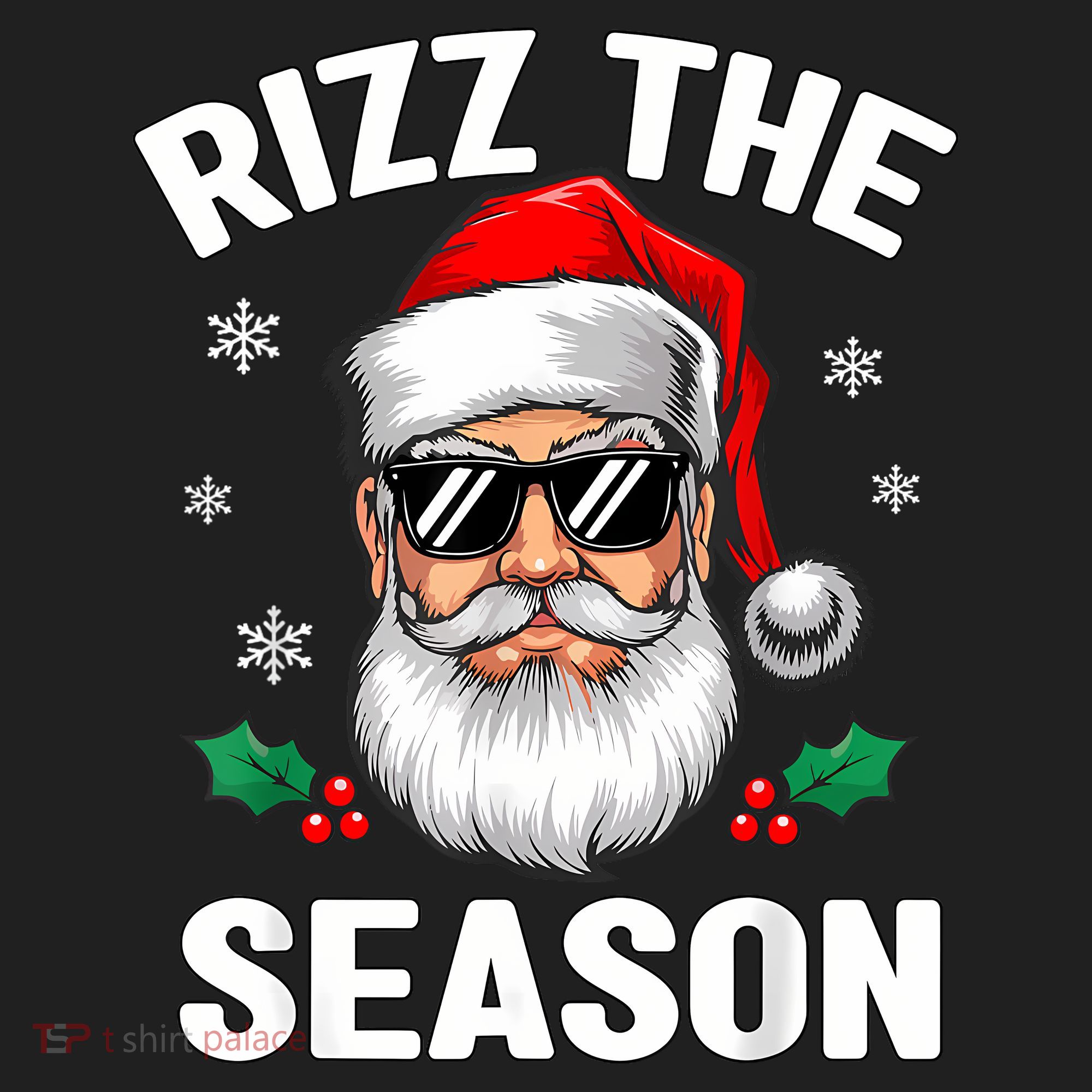 Rizz The Season Santa Funny Christmas Beanie
