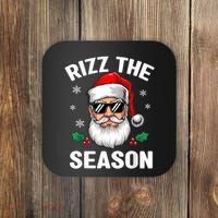 Rizz The Season Santa Funny Christmas Coaster thumb 0