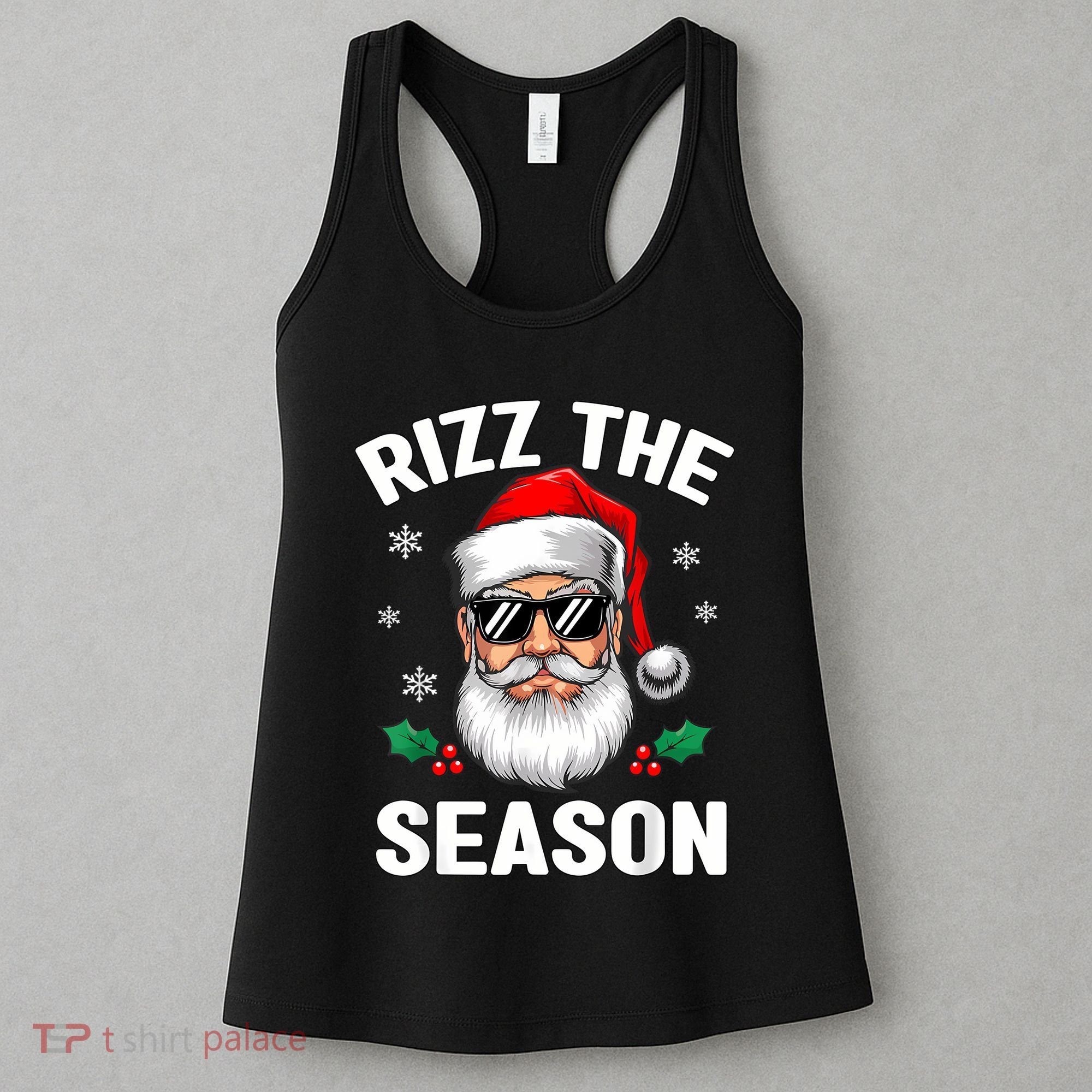 Rizz The Season Santa Funny Christmas Women's Tank Top