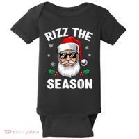 Rizz The Season Santa Funny Christmas Baby Bodysuit thumb 0