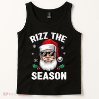 Rizz The Season Santa Funny Christmas Tank Top thumb 2
