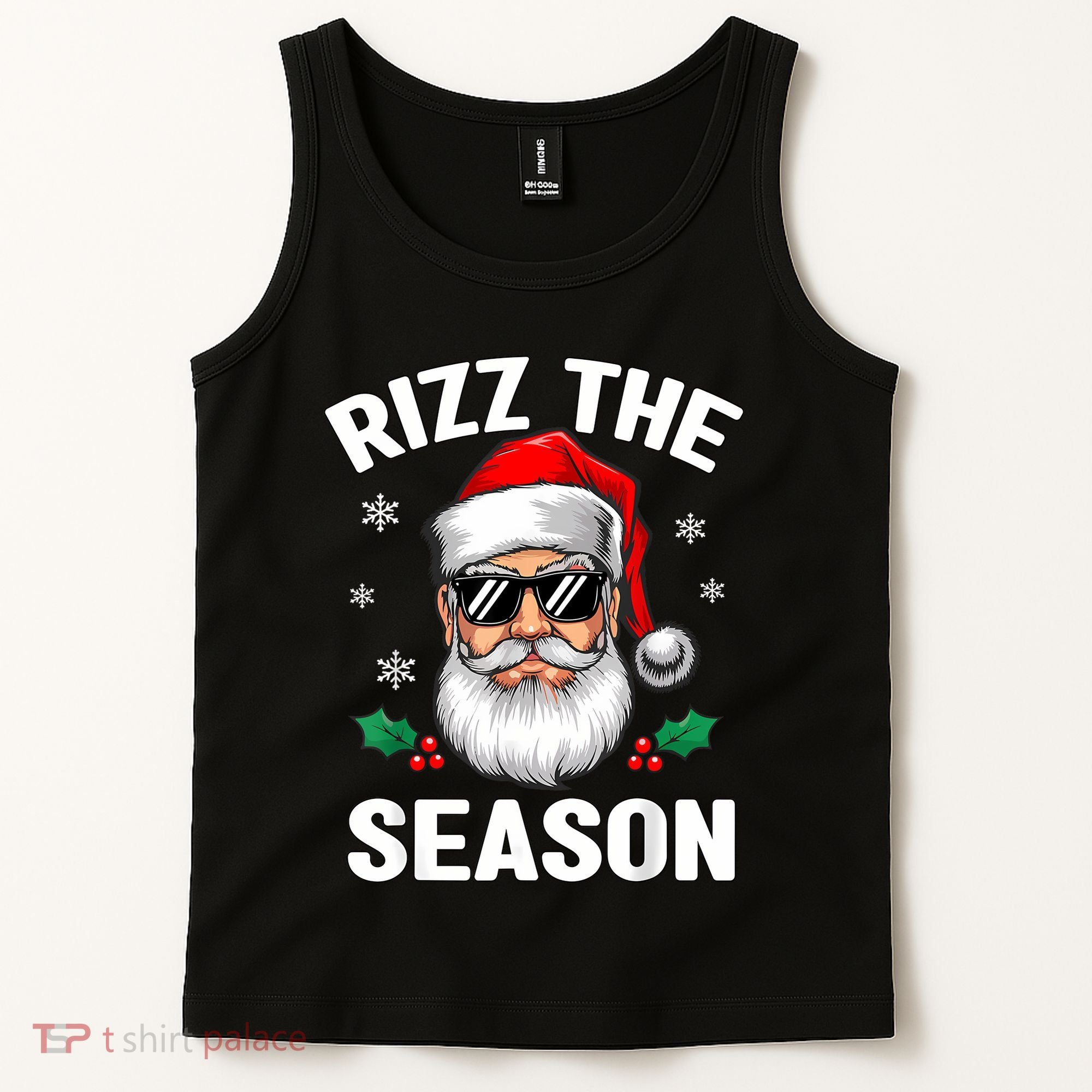 Rizz The Season Santa Funny Christmas Tank Top