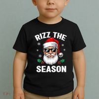 Rizz The Season Santa Funny Christmas Toddler T-Shirt thumb 2