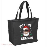 Rizz The Season Santa Funny Christmas Tote Bag thumb 2