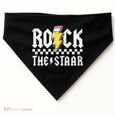 Rock The Staar Motivational Testing Day For Teacher Student USA-Made Doggie Bandana