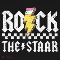 Rock The Staar Motivational Testing Day For Teacher Student USA-Made Doggie Bandana thumb 2
