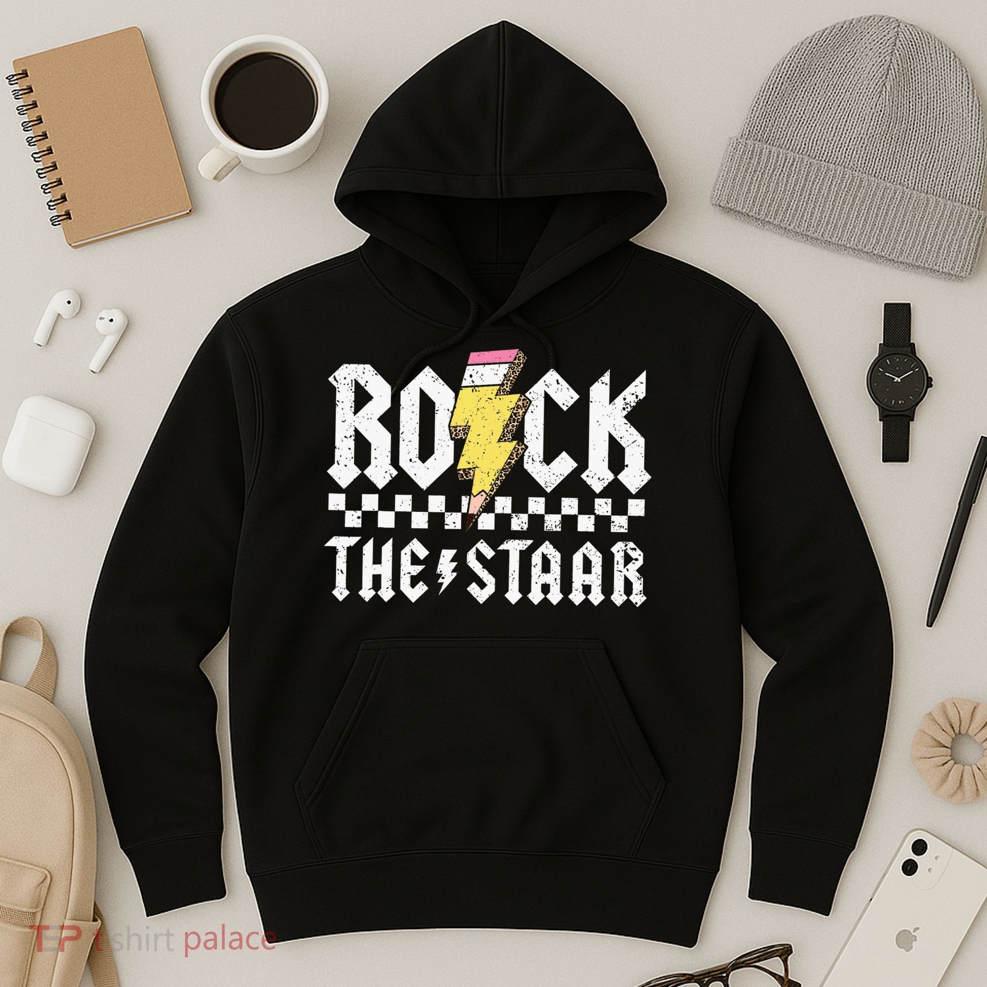 Rock The Staar Motivational Testing Day For Teacher Student Hoodie