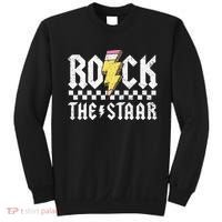 Rock The Staar Motivational Testing Day For Teacher Student Sweatshirt thumb 0