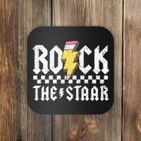 Rock The Staar Motivational Testing Day For Teacher Student Coaster thumb 0