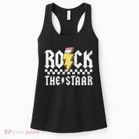 Rock The Staar Motivational Testing Day For Teacher Student Women's Tank Top thumb 0