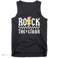 Rock The Staar Motivational Testing Day For Teacher Student Tank Top thumb 0