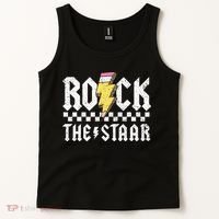 Rock The Staar Motivational Testing Day For Teacher Student Tank Top thumb 2