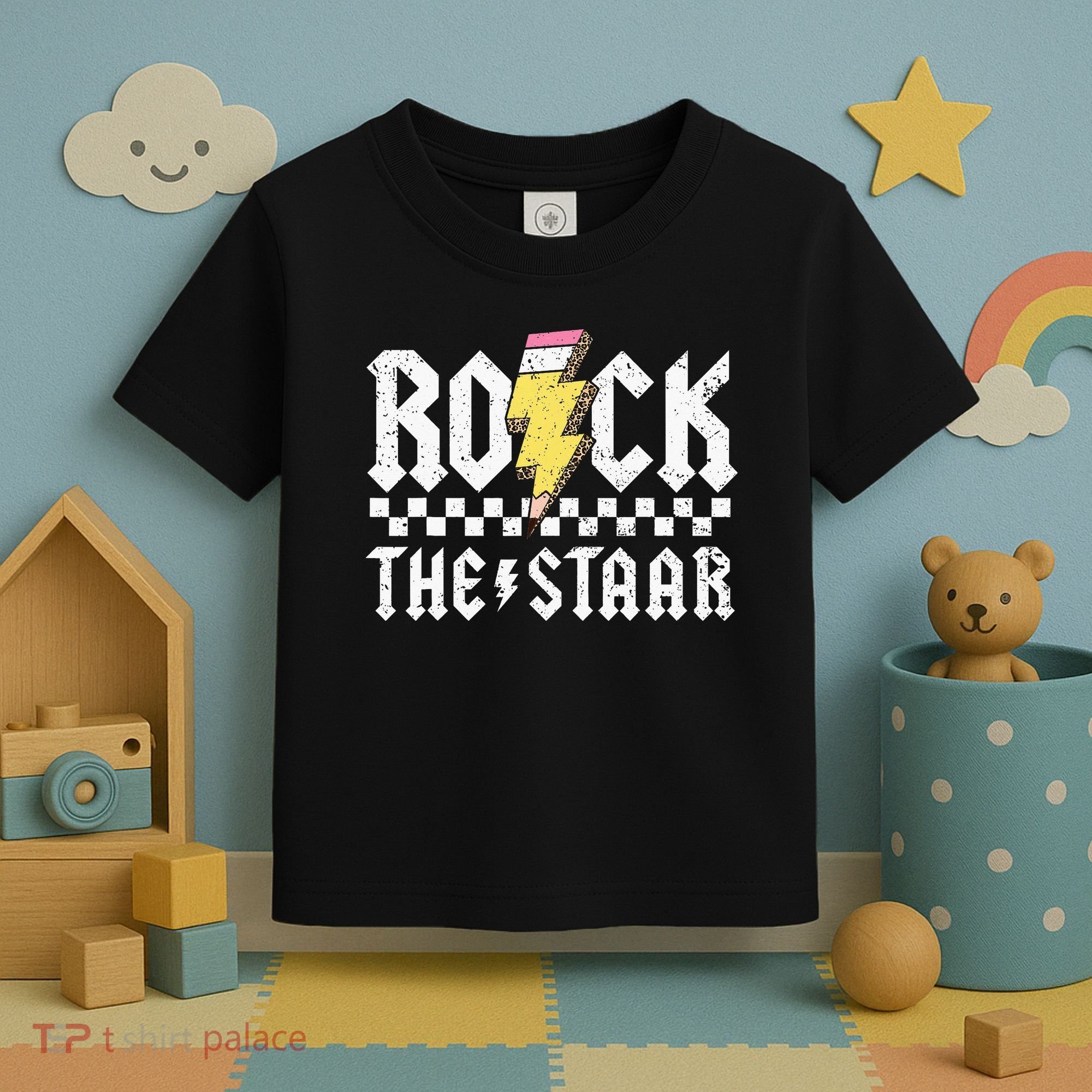 Rock The Staar Motivational Testing Day For Teacher Student Toddler T-Shirt