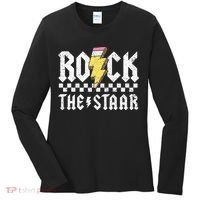 Rock The Staar Motivational Testing Day For Teacher Student Women's Long Sleeve Shirt thumb 0