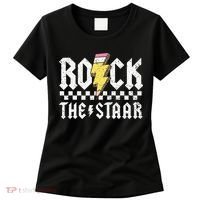 Rock The Staar Motivational Testing Day For Teacher Student Women's T-Shirt thumb 0