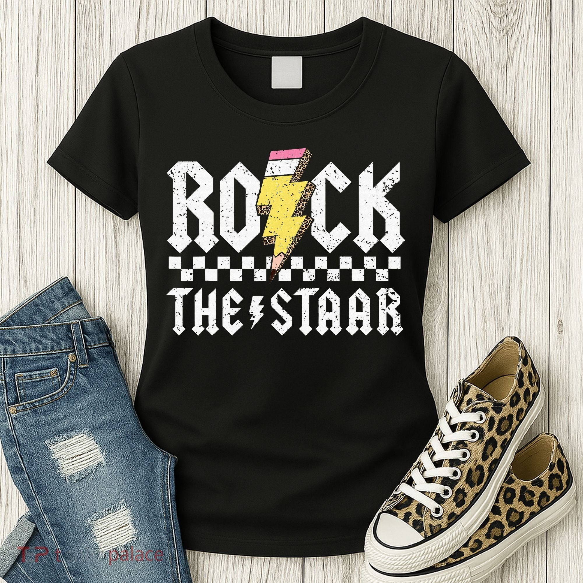 Rock The Staar Motivational Testing Day For Teacher Student Women's T-Shirt