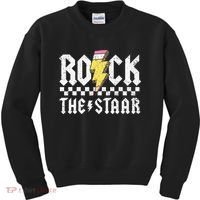 Rock The Staar Motivational Testing Day For Teacher Student Kids Sweatshirt thumb 0