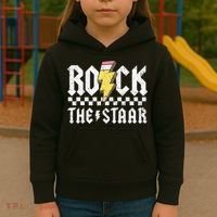 Rock The Staar Motivational Testing Day For Teacher Student Kids Hoodie thumb 3
