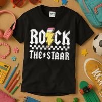 Rock The Staar Motivational Testing Day For Teacher Student Kids T-Shirt thumb 3