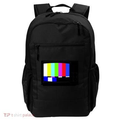 Retro TV Screen Colored Lines Backpack