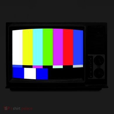 Retro TV Screen Colored Lines Performance Fleece Hoodie