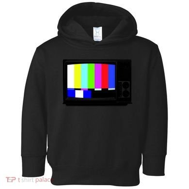 Retro TV Screen Colored Lines Toddler Hoodie