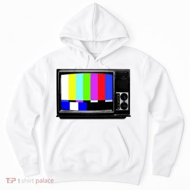 Retro TV Screen Colored Lines Hoodie