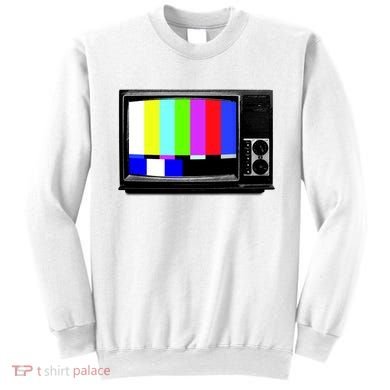Retro TV Screen Colored Lines Sweatshirt