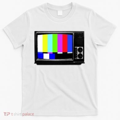 Retro TV Screen Colored Lines T-Shirt