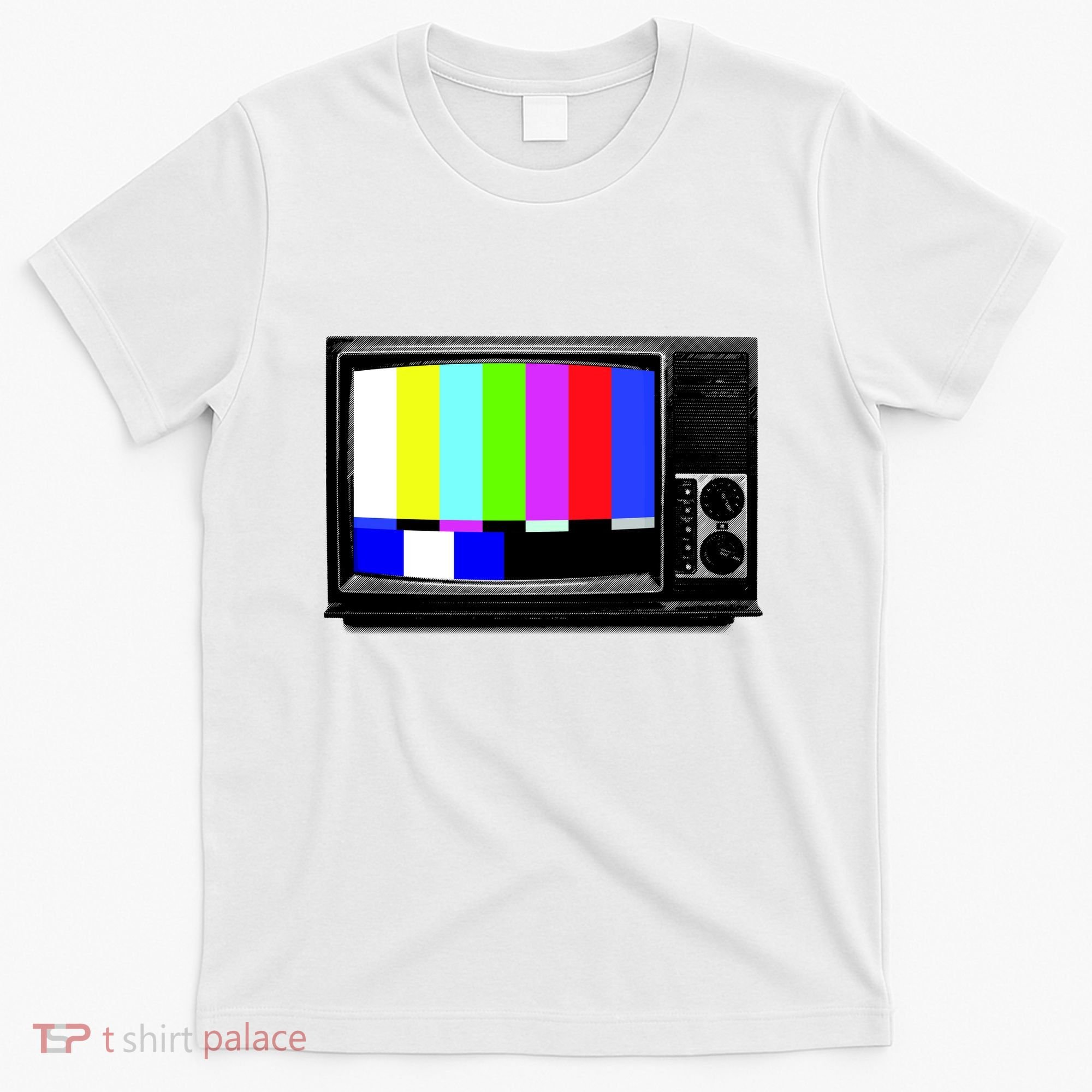 Retro TV Screen Colored Lines T-Shirt