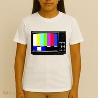 Retro TV Screen Colored Lines T-Shirt thumb 4