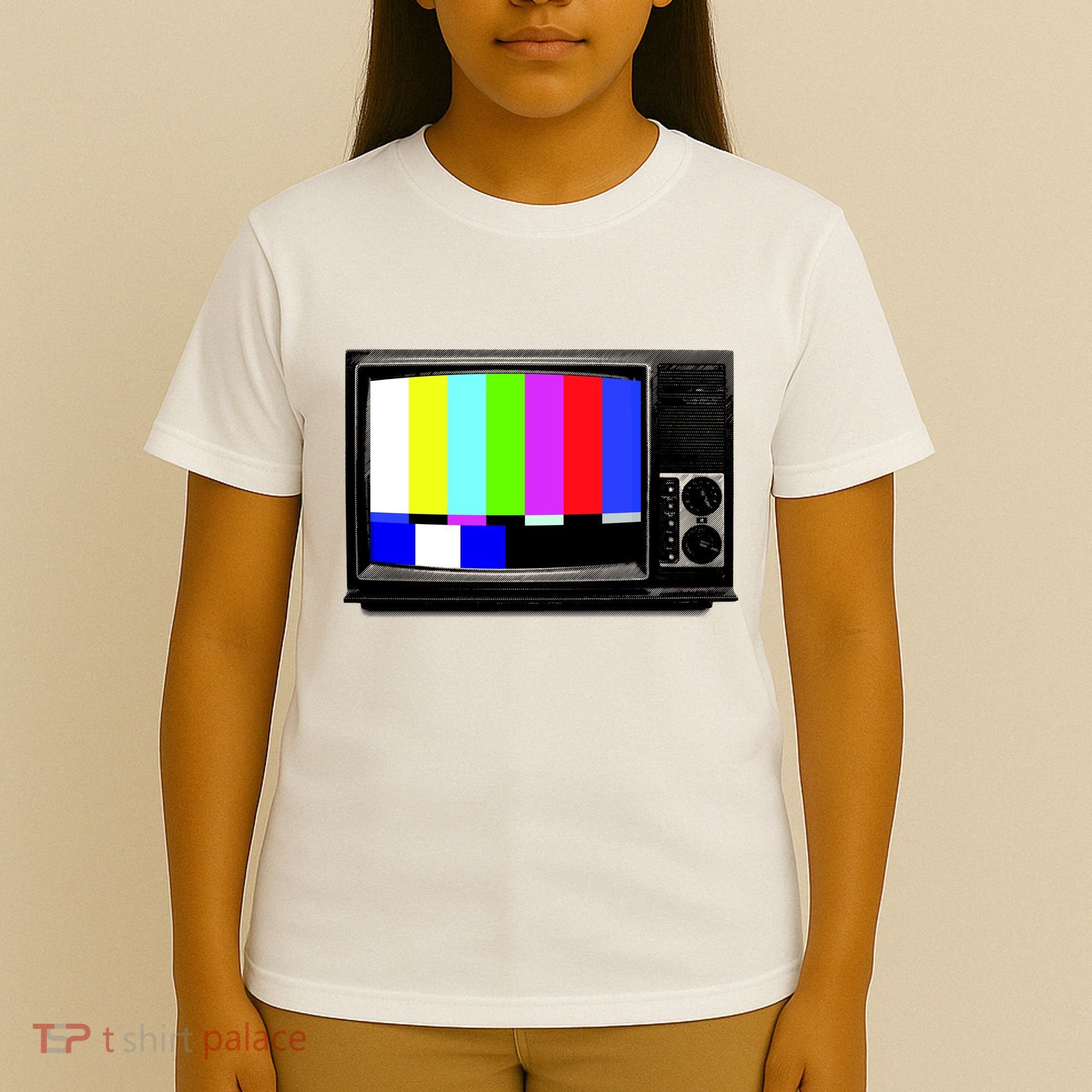 Retro TV Screen Colored Lines T-Shirt